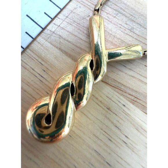 Monet Gold-Tone Twisted Knot Pendant Necklace With 16" Chain - Picture 7 of 7